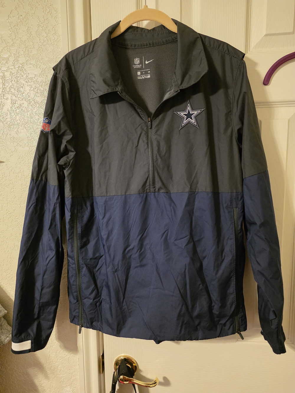 NFL Navy & Black Dallas Cowboys Windbreaker Jacket